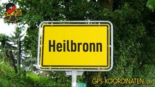 Typisches Deutsches Straßenschild am Ortseingang Heilbronn in Baden-Württemberg