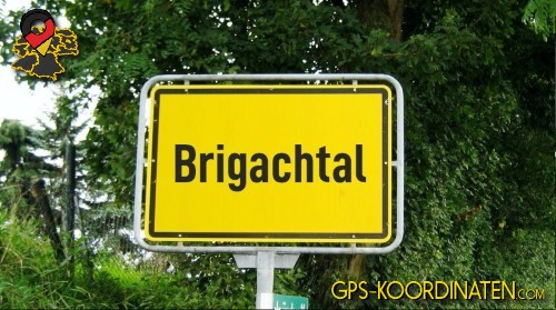 Typisches Deutsches Ortseingangsschild von Brigachtal in Baden-Württemberg