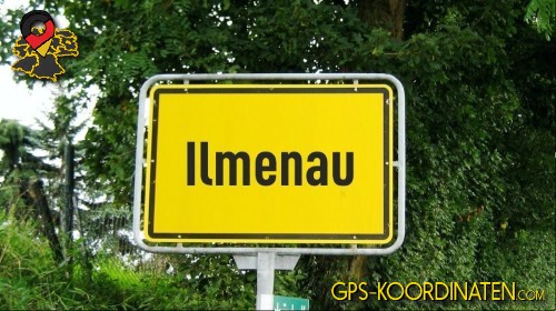 Ortseingangsschild von Ilmenau in Thüringen
