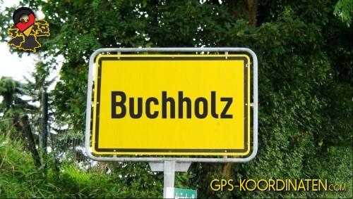 Ortseingangsschild von Buchholz in Brandenburg