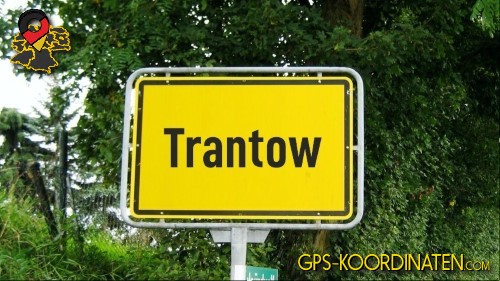 Ortseingangsschild Trantow in Mecklenburg-Vorpommern