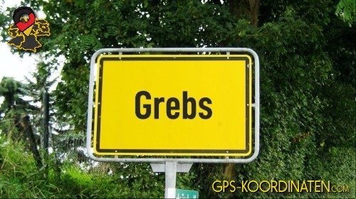 Straßenschild am Ortseingang Grebs in Mecklenburg-Vorpommern