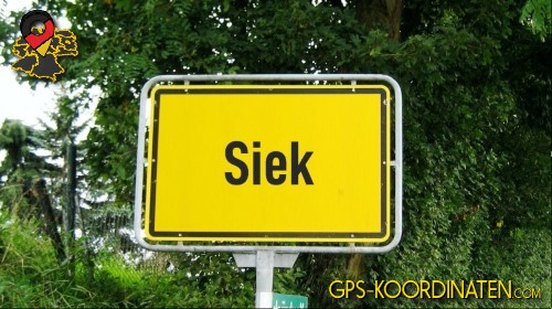 Typisches Deutsches Eingangsschild Siek in Schleswig-Holstein