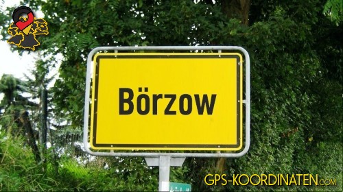 Eingangsschild von Börzow in Mecklenburg-Vorpommern