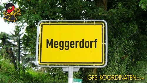 Eingangsschild von Meggerdorf in Schleswig-Holstein