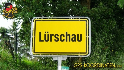 Einfahrt nach Lürschau {von GPS-Koordinaten|mit GPS-Koordinaten.com|und Breiten- und Längengrad