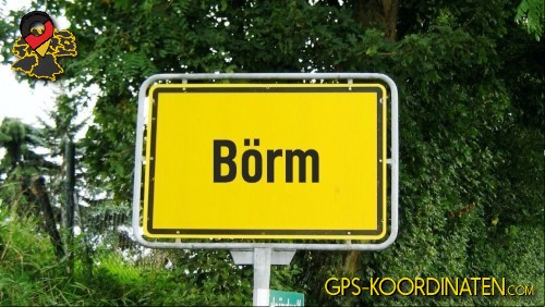 Ortseingangsschild von Börm in Schleswig-Holstein