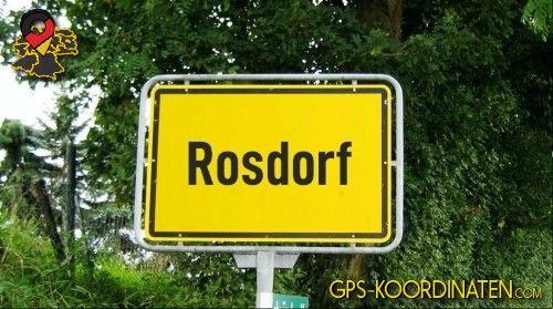 Ortseingangsschild Rosdorf in Schleswig-Holstein