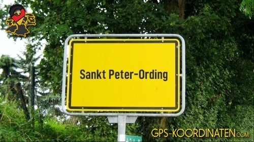 Ortseingangsschild Sankt Peter-Ording in Schleswig-Holstein