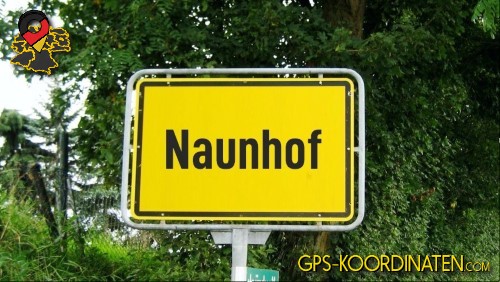 Straßenschild am Ortseingang Naunhof in Sachsen