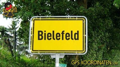 Typisches Deutsches Eingangsschild von Bielefeld in Nordrhein-Westfalen