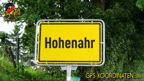 Straßenschild am Ortseingang von Hohenahr in Hessen