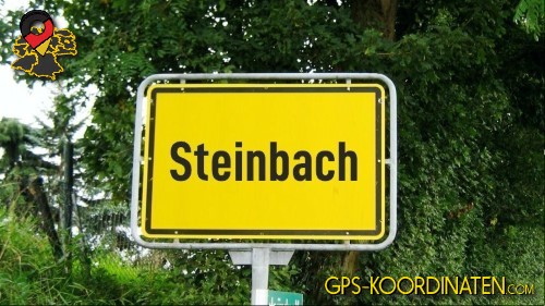 Typisches Deutsches Eingangsschild Steinbach in Thüringen