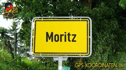 Typisches deutsches Eingangsschild Moritz in Sachsen-Anhalt