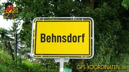 Ortseingangsschild von Behnsdorf in Sachsen-Anhalt
