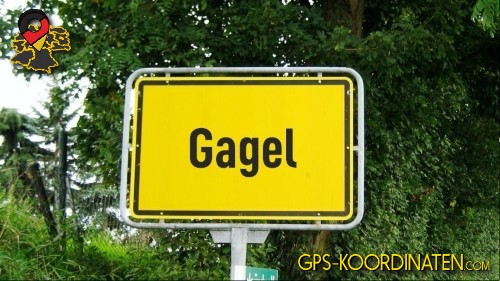 Typisches Deutsches Straßenschild am Ortseingang Gagel in Sachsen-Anhalt