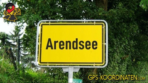 Typisches deutsches Straßenschild am Ortseingang Arendsee in Sachsen-Anhalt