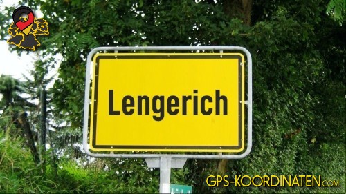 Typisches Deutsches Ortseingangsschild von Lengerich in Nordrhein-Westfalen