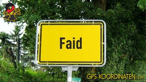 Eingangsschild von Faid in Rheinland-Pfalz