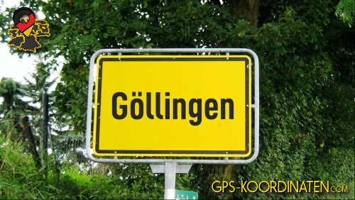 Eingangsschild von Göllingen in Thüringen